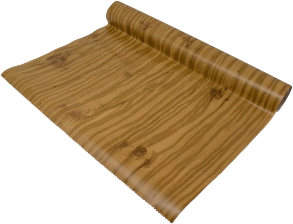 Vintage Wood Grain Self-Adhesive Vinyl Contact Paper for Shelf Liner, Drawer Liner and Arts and Crafts Projects 18 inches x 9 Feet (Retro Walnut)