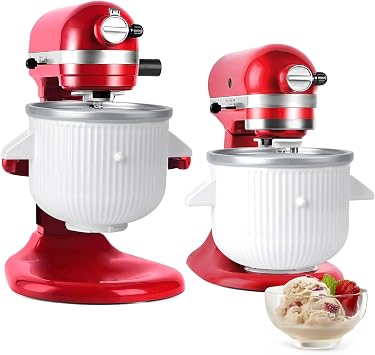 Ice Cream Maker Attachment for Kitchenaid Stand Mixer,2-Quart Frozen Yogurt - Ice Cream & Sorbet Gelato Maker,Fits 4.5 5 6 7qt Kitchenaid Stand Mixer