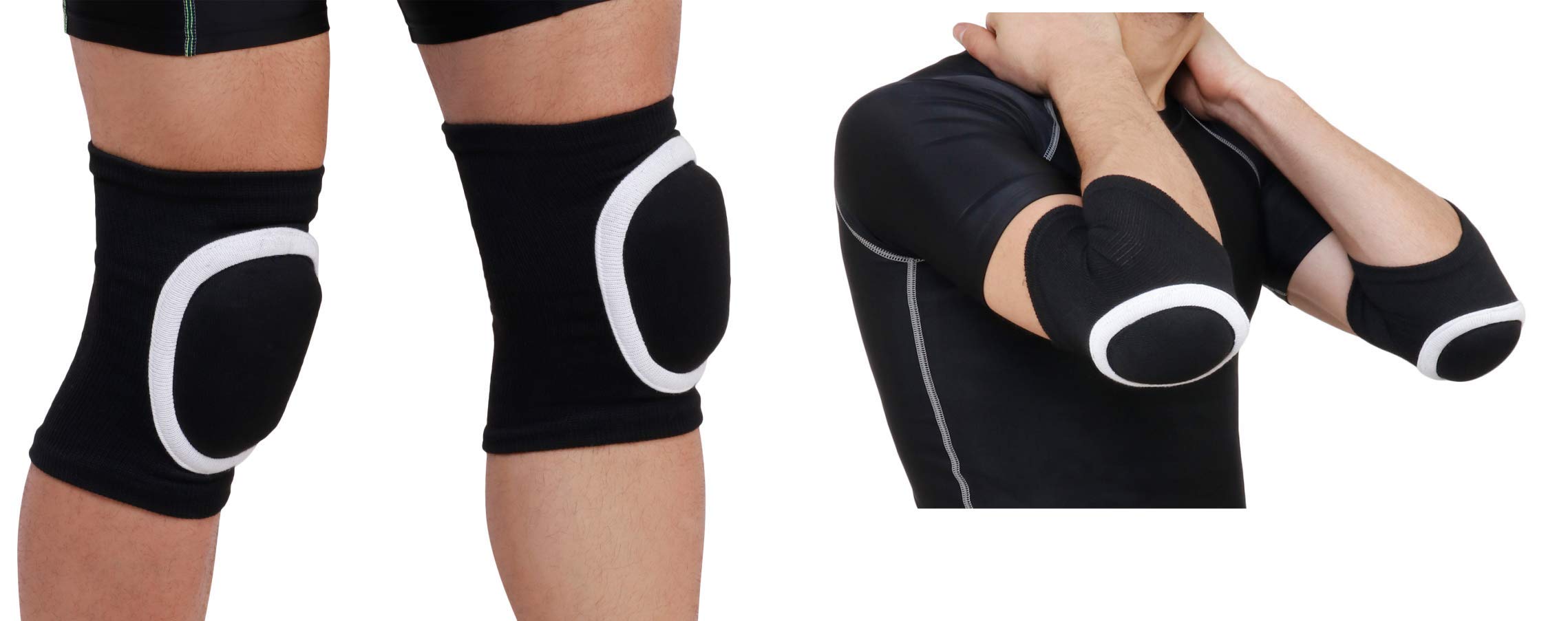 WMX Dancing/Skating/Cycling/Guard Protector Knee & Elbow Pads in Moulded Shape (Youth, WHITE COMBO)-image-47