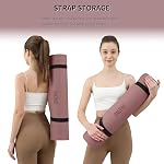 Tapis de yoga Extra épais 8mm Tapis d'exercice, Soft Lightweight TPE Tapis de fitness avec sangle, Haute élasticité, Anti-fatigue, Tapis non-dérapant pour femmes, Yoga, Camping, Voyage, Gym & Extérieur 72"L x 0,32"Th