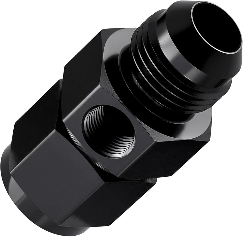 Adaptador de tomada de pressão de combustível EVIL ENERGY AN8 macho para fêmea com porta 1/8 NPT – 1 unidade