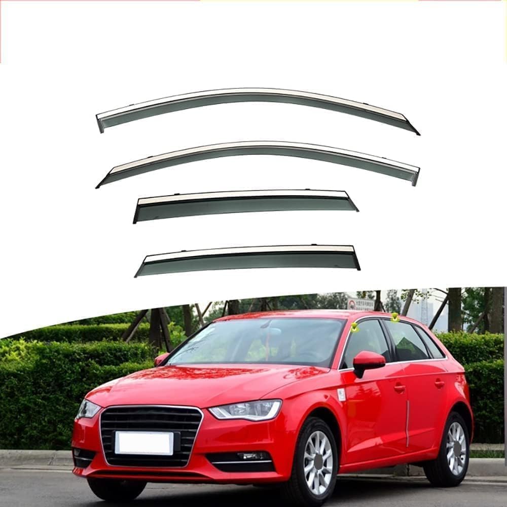 PANXUC Car Wind Deflectors for Adui A3 Sportback 2014-2020, Side Window Wind Rain Deflector Window Visor Sun Rain Guard Smoke Guards