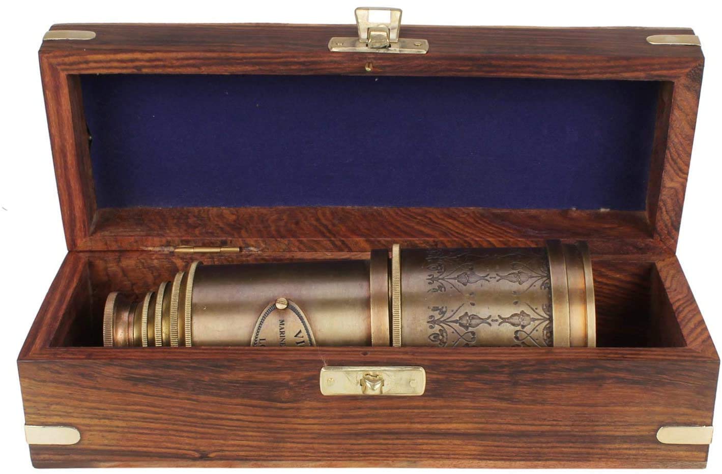 CH 20_Inch Brass Victorian Marine Telescope London 1915 with CH 20_Inch Brass Victorian Marine Telescope London 1915 with