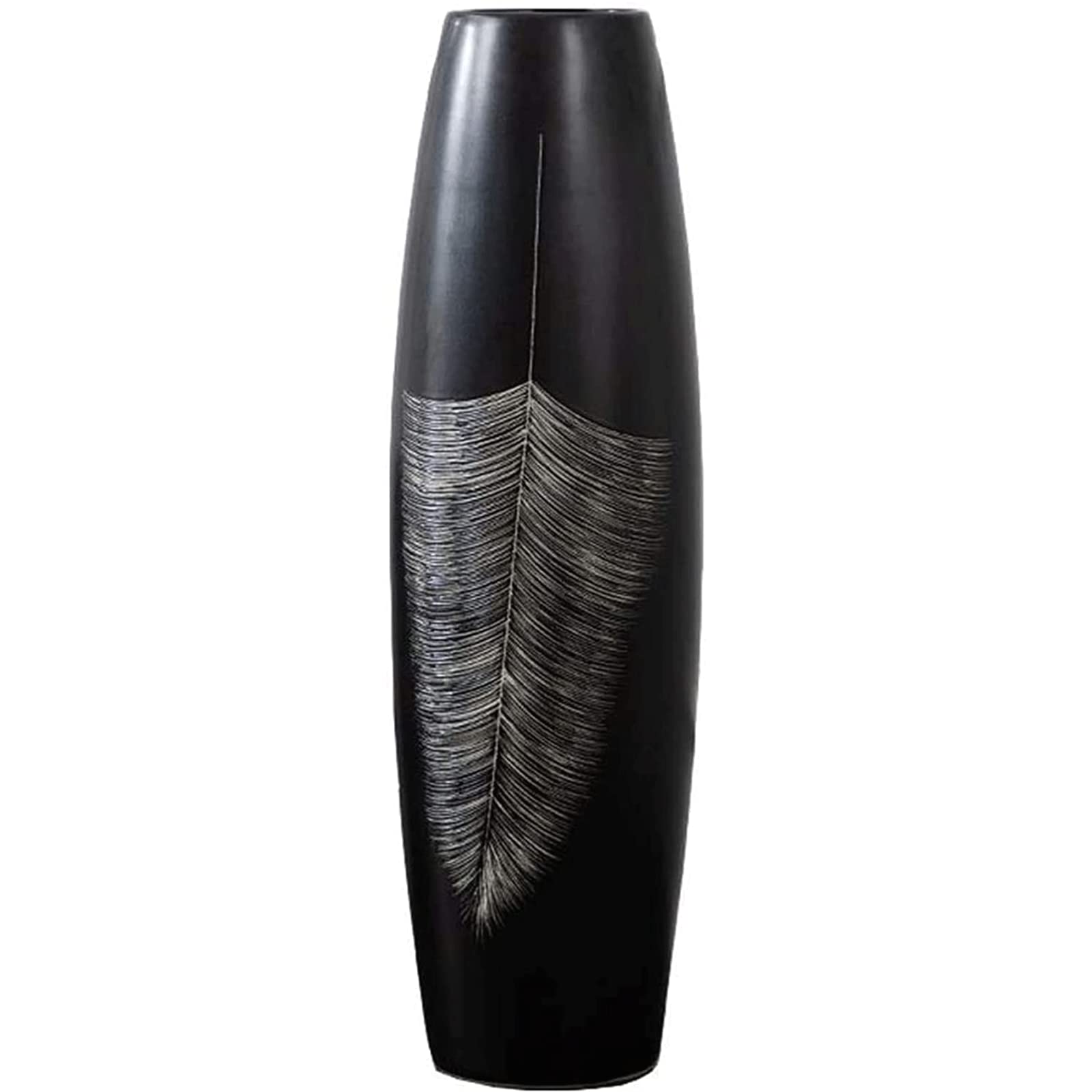 SnamicE Floor vase Handmade Ceramic The Vase Modern Minimalist Vase Black Large Floor Living Room Home Flower Arrangement Decoration Flower,Large