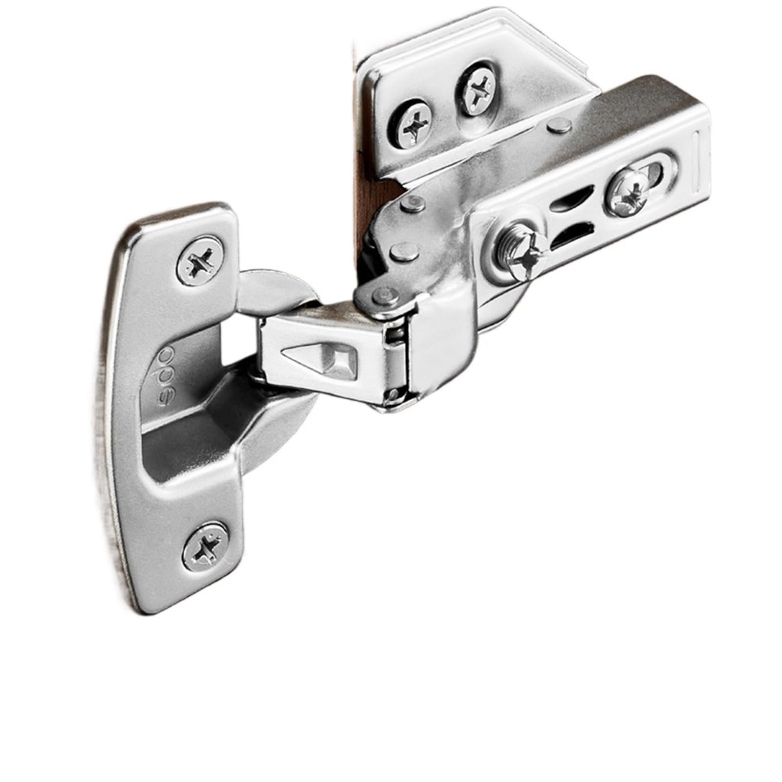 1pcs Cabinet Door Stainless Steel Hinges(Silver-Half Overlay)