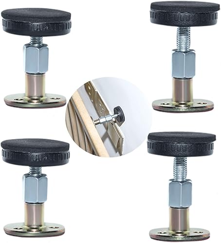 4 piezas de marco de cama ajustable roscado anti-sacudidas, cabeceros de noche para evitar aflojamiento, fijador antivibraciones, herramienta de