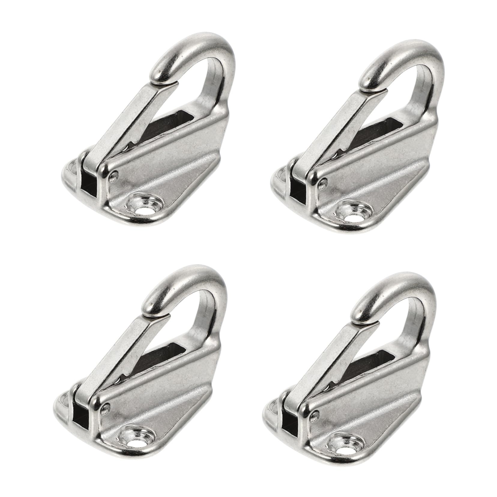 Milisten 4Pcs Stainless Steel Dirt Board Hooks Useful Yacht and Boat Fittings for Docking and Bumper Hanging Silver