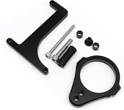 Motorcycle Adjustable Steering Damper Steering Damper Stabilizer Safety Control with Mounting Bracket Kits Fit for inokim OX sub13 (Green+Black)