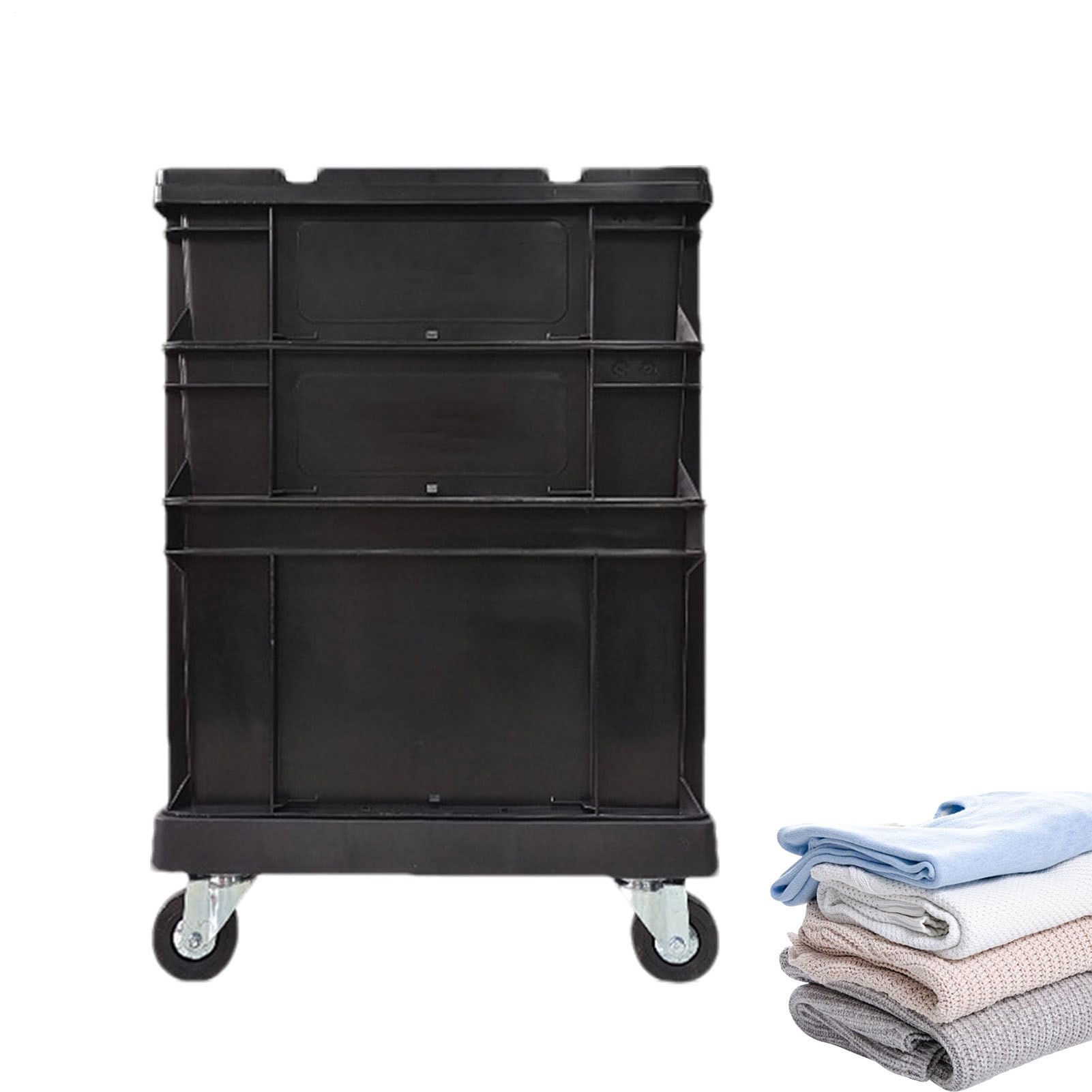 Contenitori Di Archiviazione Impilabili Con Ruote Stile Industriale | Contenitore Mobile Per Deposito E Fioriera per Casa Ufficio Esterno Campeggio Garage Soffitta Trasloco I