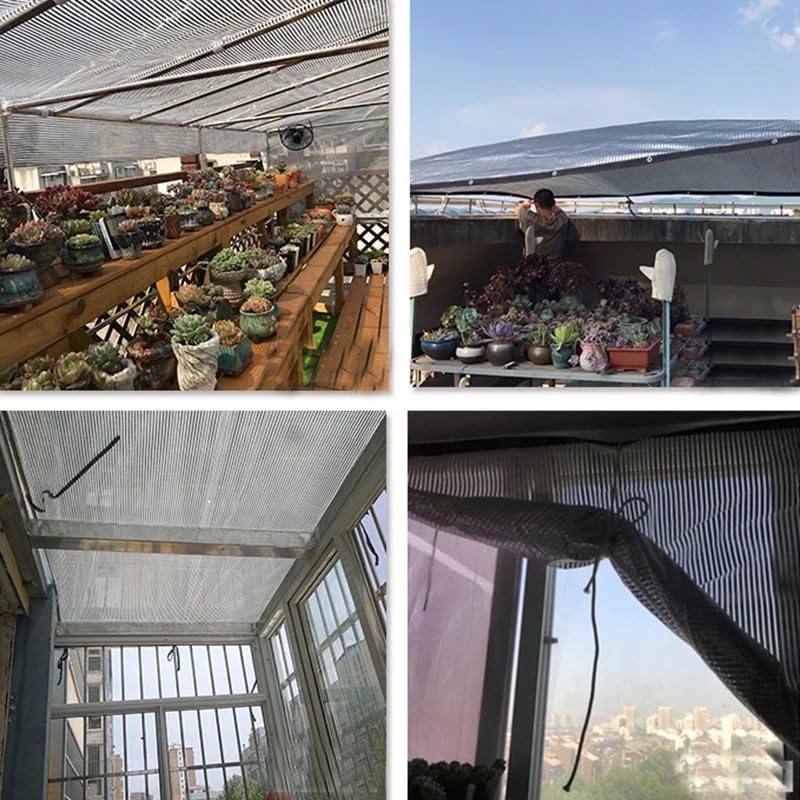 99% ochrona przed promieniowaniem UV, zewnętrzny baldachim przeciwsłoneczny z aluminiowej siatki, na lato, odblaskowa markiza samochodowa, 2 x 5 m, 6-liniowa biała krawędź, idealne schronienie przed