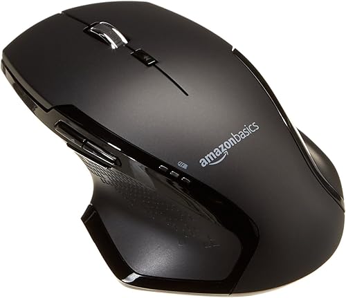 Tienda Basics Mouse ergonómico de PC inalámbrico de tamaño completo con desplazamiento rápido