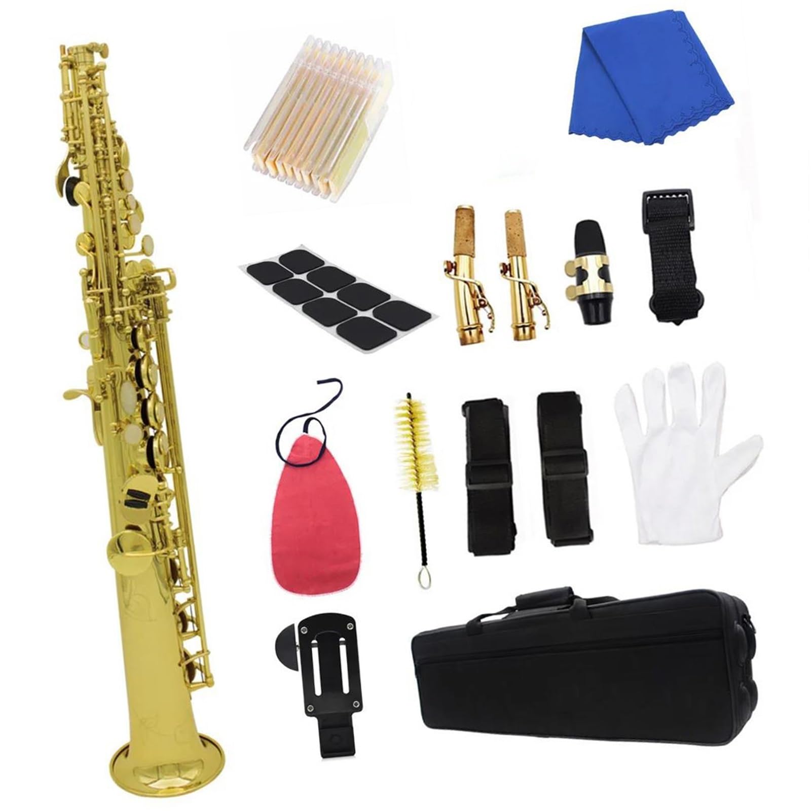 Saksofony Saksofon sopranowy prosty profesjonalny instrumenty dęte drewniane B dur
