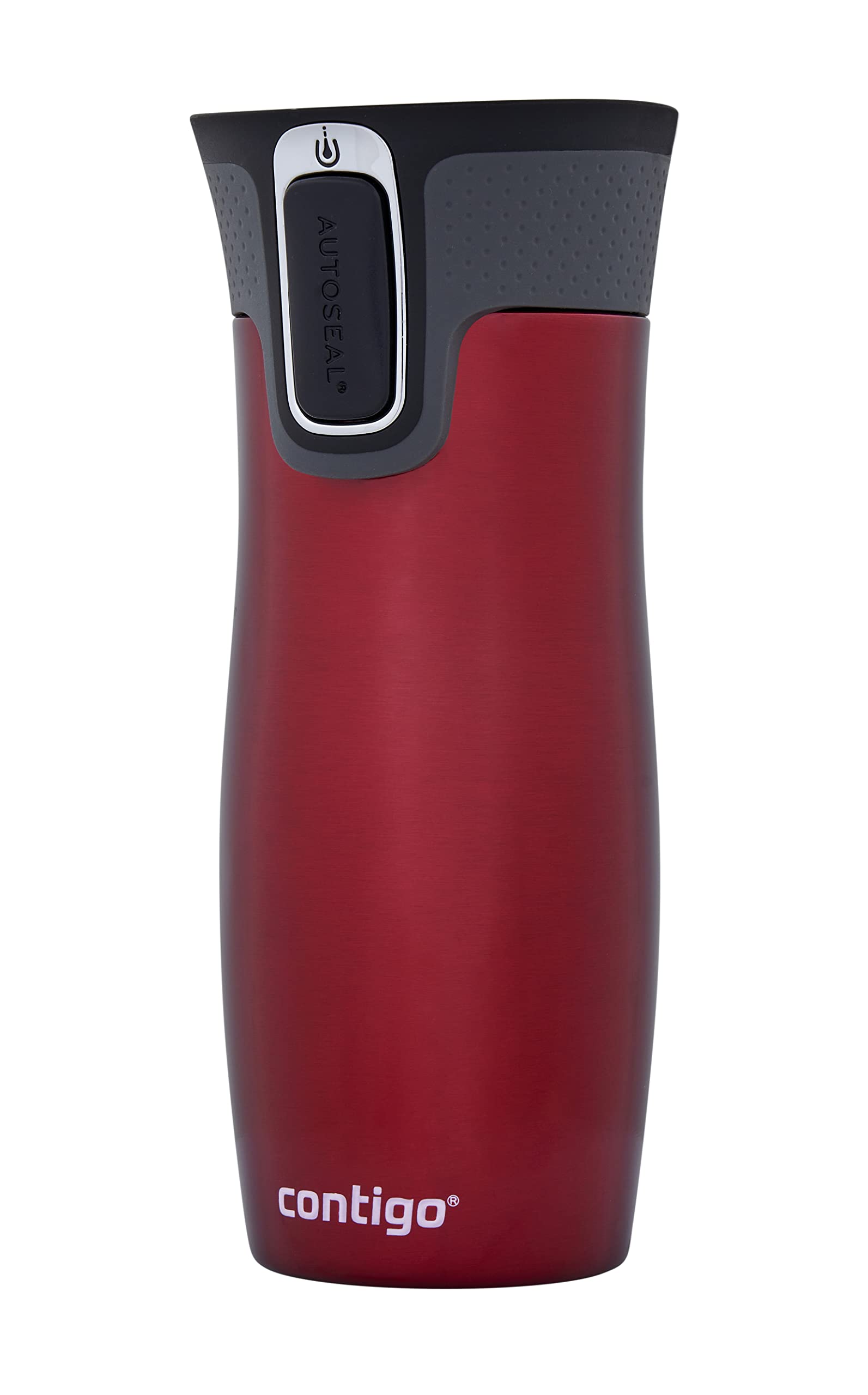 Contigo West Loop Autoseal Travel, Thermique en acier inoxydable, Fiole à vide, Gobelet étanche, Tasse à café avec couvercle facile à nettoyer sans BPA, Rouge, 470 ml
