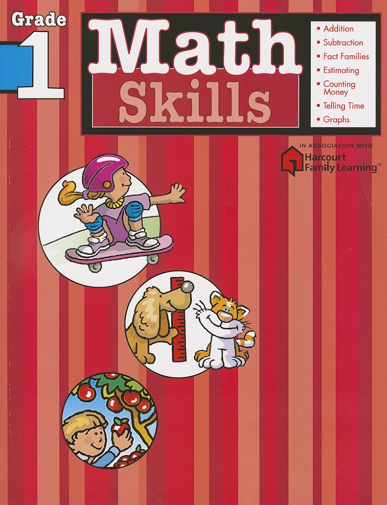 Math Skills: Grade 1 (Flash Kids Harcourt Family Learning)