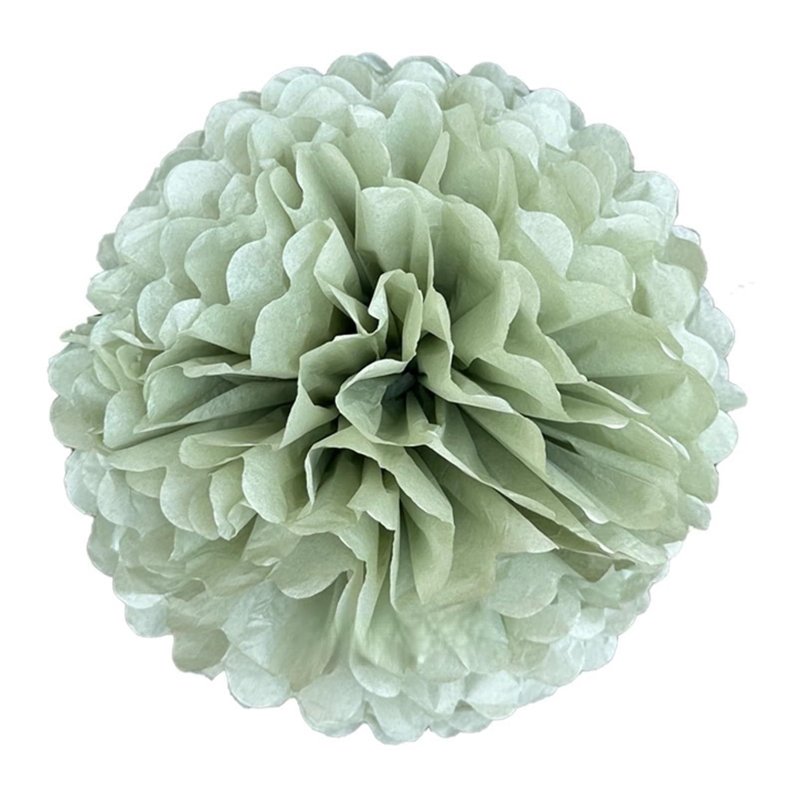 Paper Pom Poms Party 15pcs 4,6,8 Inches 10cm 15cm 20cm Tissue Paper Pom Poms Artificial Flowers Ball Pompom Wedding(Sage)