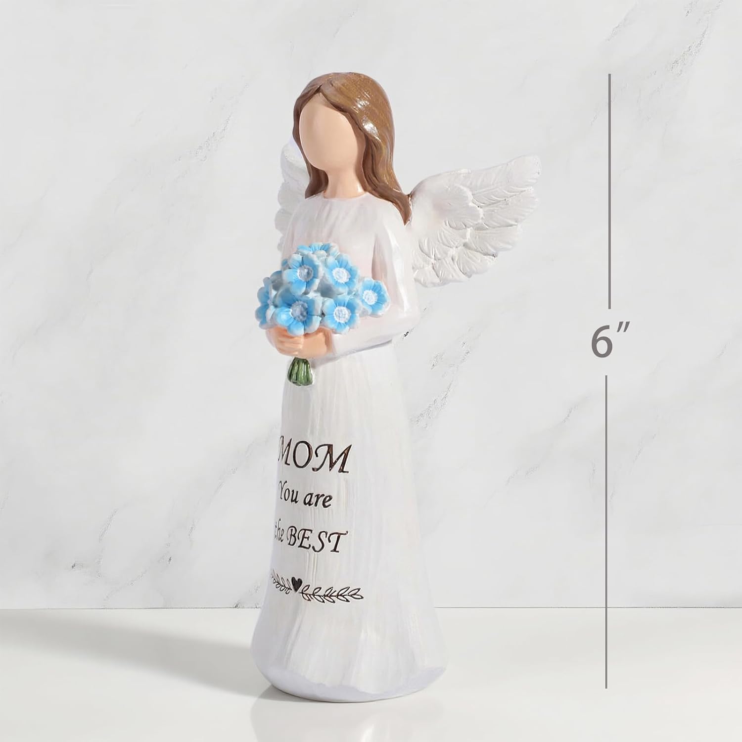 Gifts for Mom from Daughter and Son - Mother's Day Birthday Christmas Thanksgiving Present, Meaningful Sentimental Gift for Mom, Hand - Painted Resin Angel Statue Figurine Home Decor - Image 3