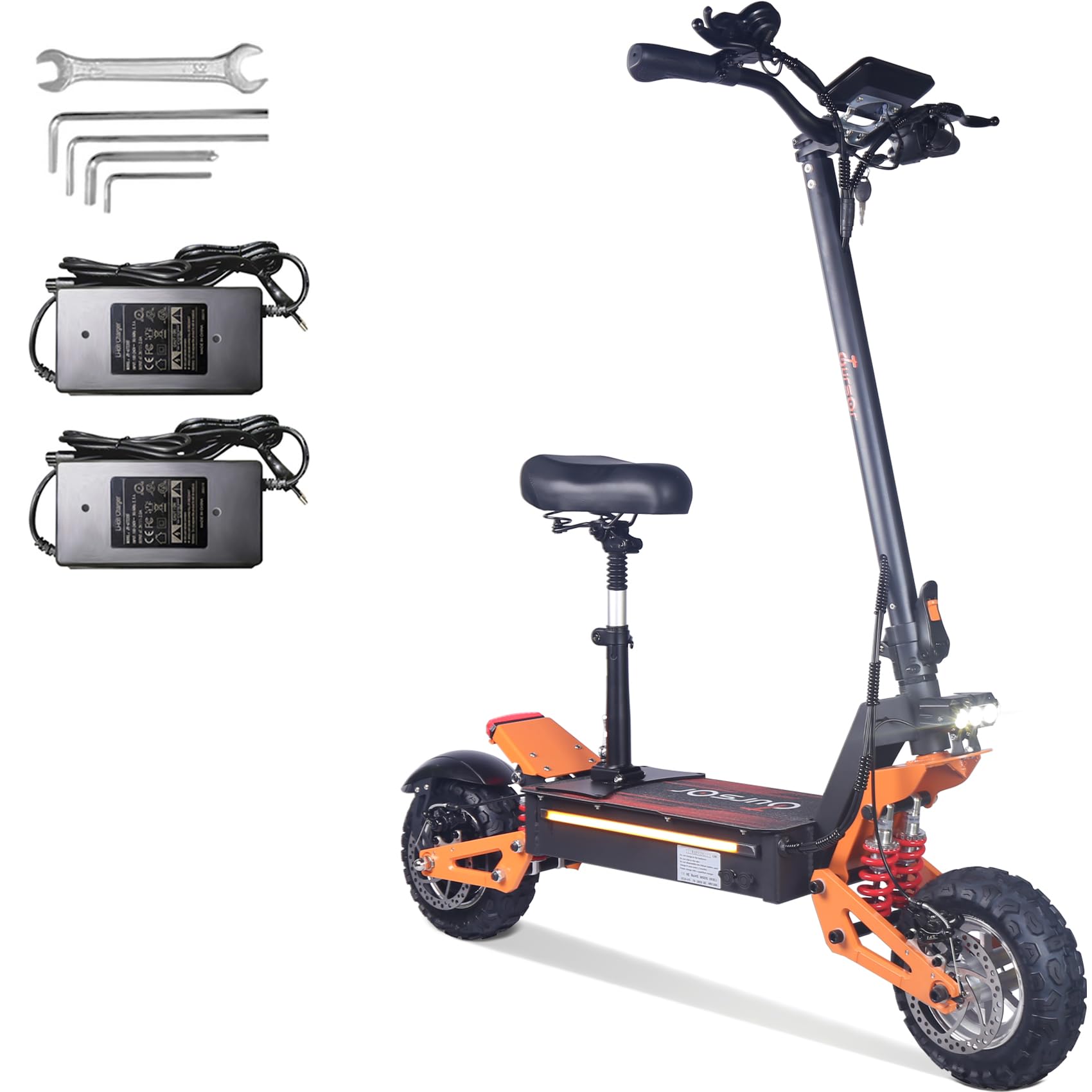 Adult Electric Scooter 11 Off-Road Tires - Commuter Off-Road Electric Scooter for Adults