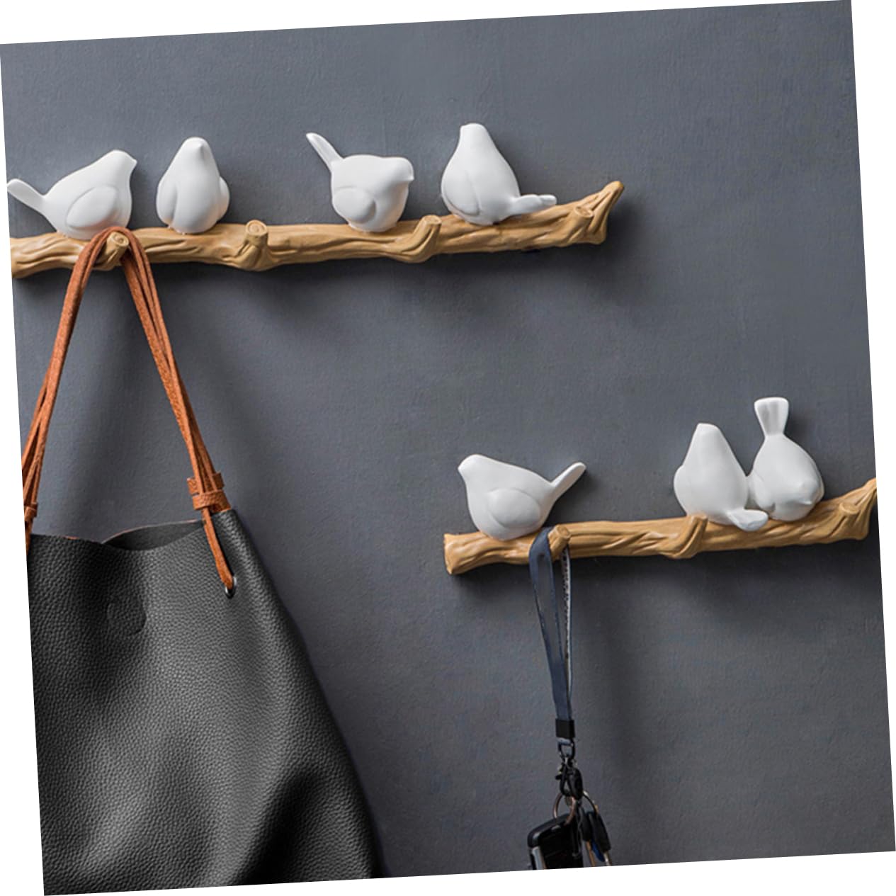 BESTYASH Gancho De Pared Colgador De Pájaros Resina Gancho Perchero Para Abrigo Decoración Hogar