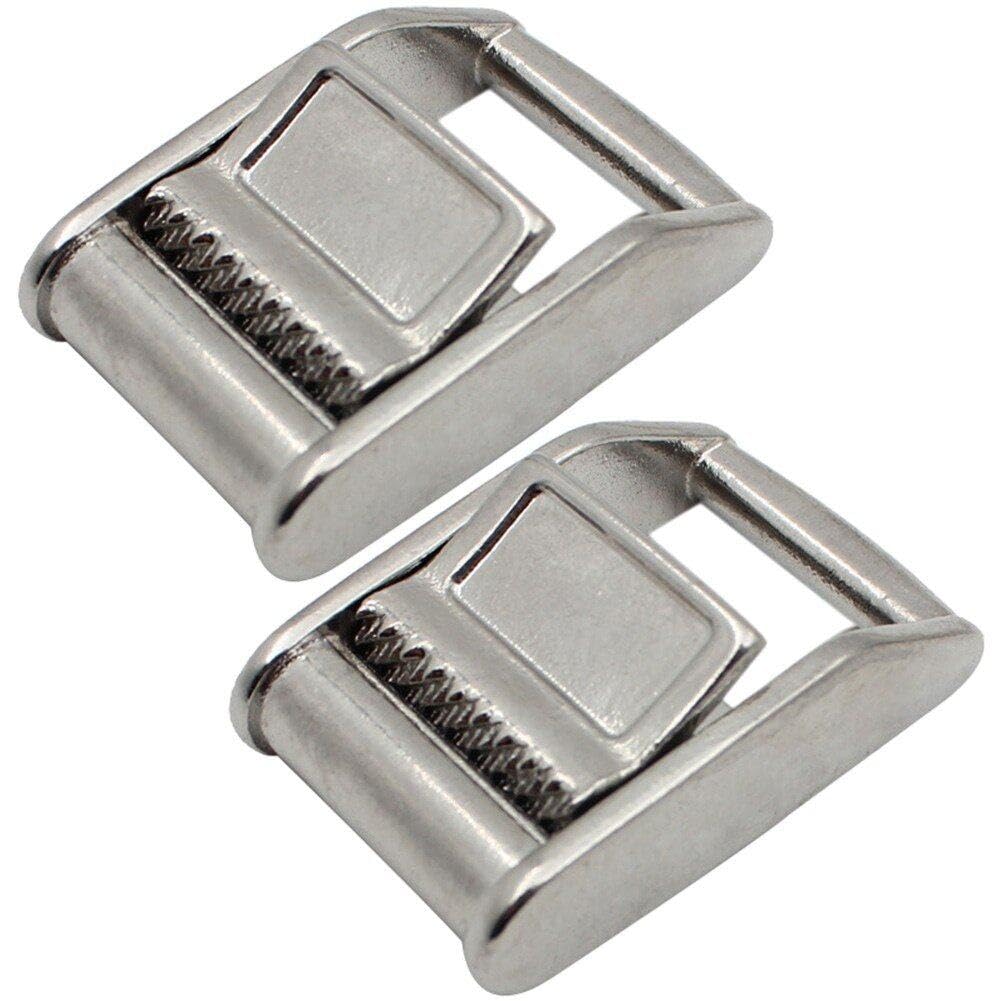 Baokuan Stainless Steel Cam Flap Buckles Webbing Strap Tensioner Press Cam Buckle Tie Down Buckle for 25mm Webbing Strap