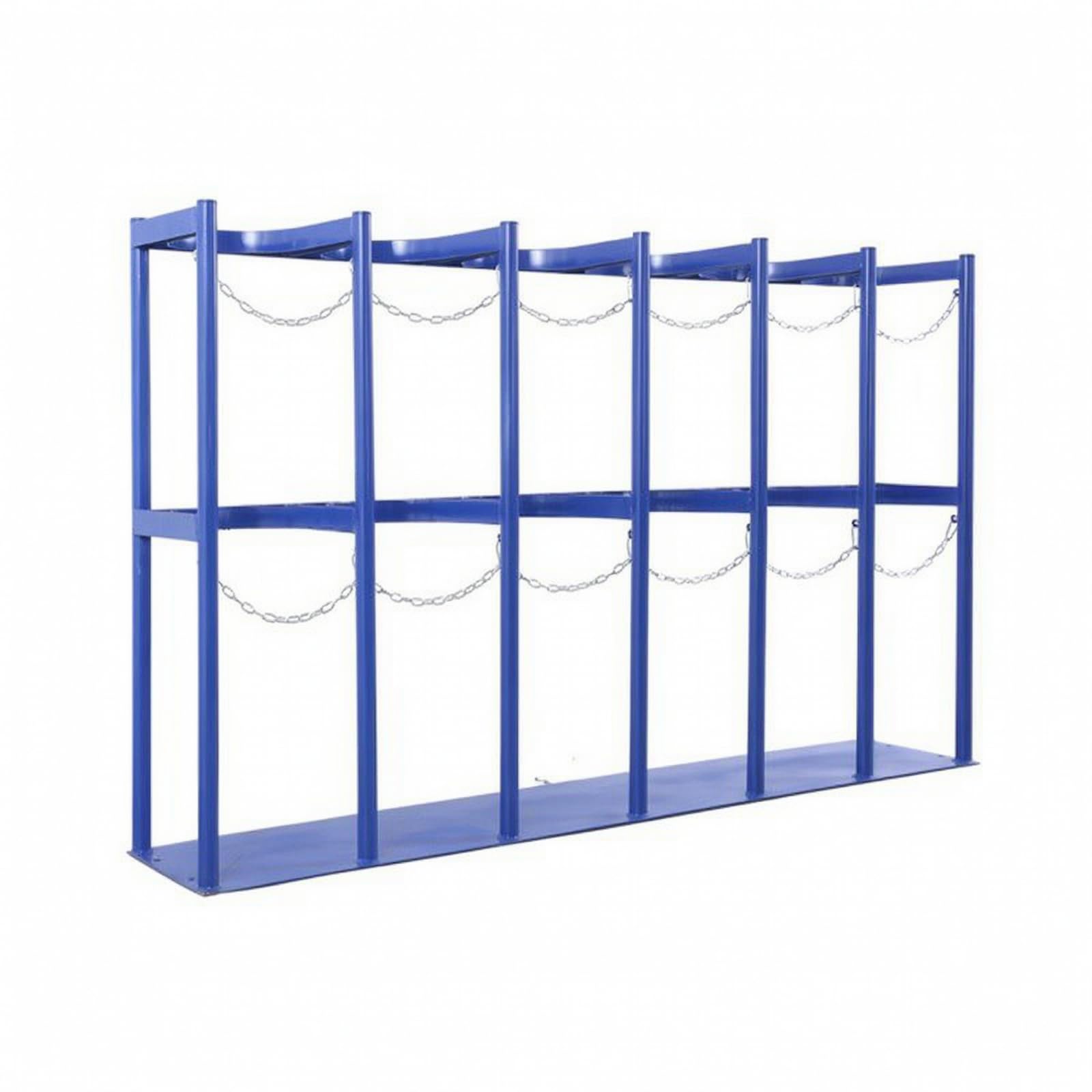 harayaa Soporte Acero para 6 Cilindros Estable | Resistente, Estante para Botellas Gas, Estantería, Almacenamiento Interior, Talleres, Laboratorios, 6-Botella 8l-10l, 8L