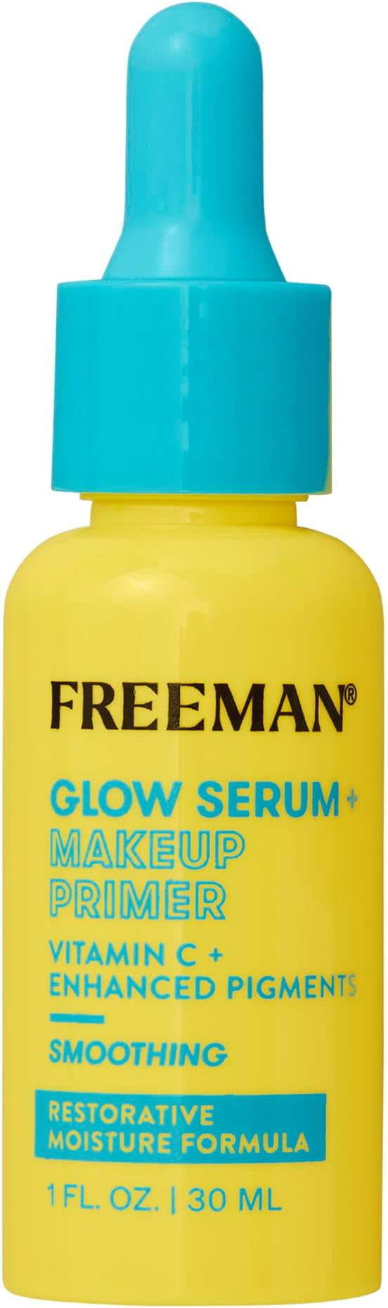 Freeman Glow Booster Serum + Makeup Primer, Lightweight Hydrating Face Serum, Face Primer For Long Lasting Makeup, Infused With Vitamin C, Brightens & Plumps Skin, 1.0 fl.oz./ 50 mL Bottle