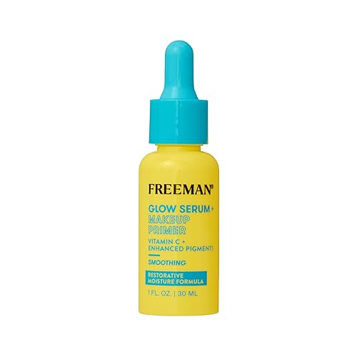 Freeman Suero Glow Booster + base de maquillaje, suero facial hidratante ligero, imprimación facial para maquillaje de larga duración, infundido con