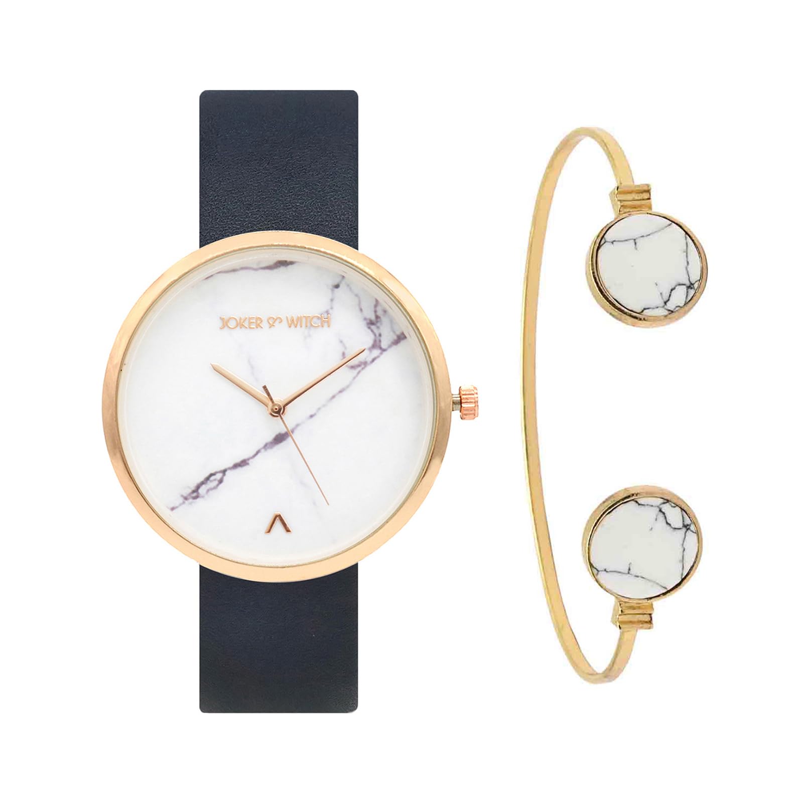 Joker & Witch Leather Women Miranda Analog Watch Bracelet Stack Combo, White Dial, Blue Band (B0C7L8VV3Y) Amazon Price History, Amazon Price Tracker