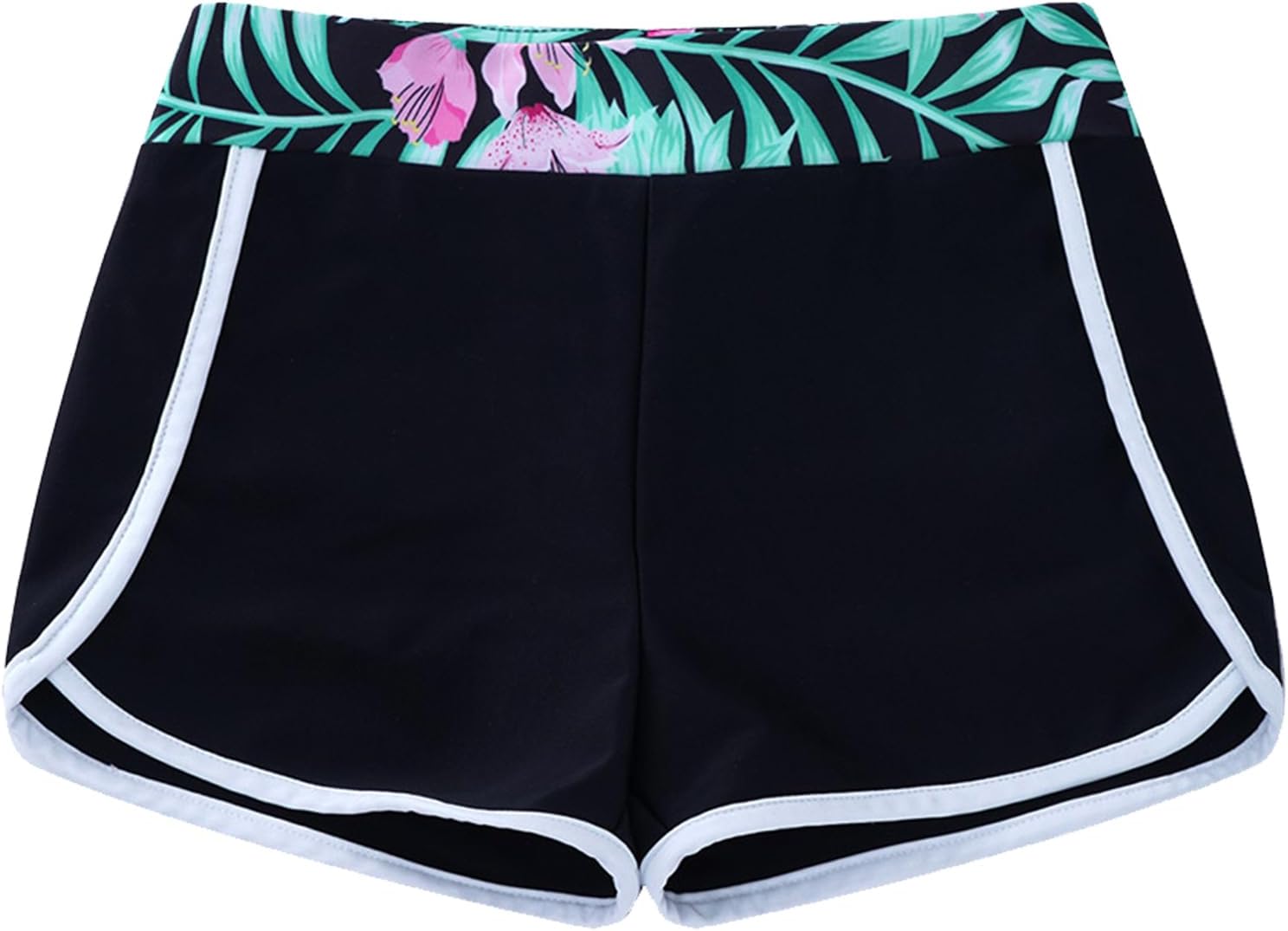 Sxiwei Kids Girls Summer Beach Swimming Shorts Printed Quick Dry Surfing Board Shorts