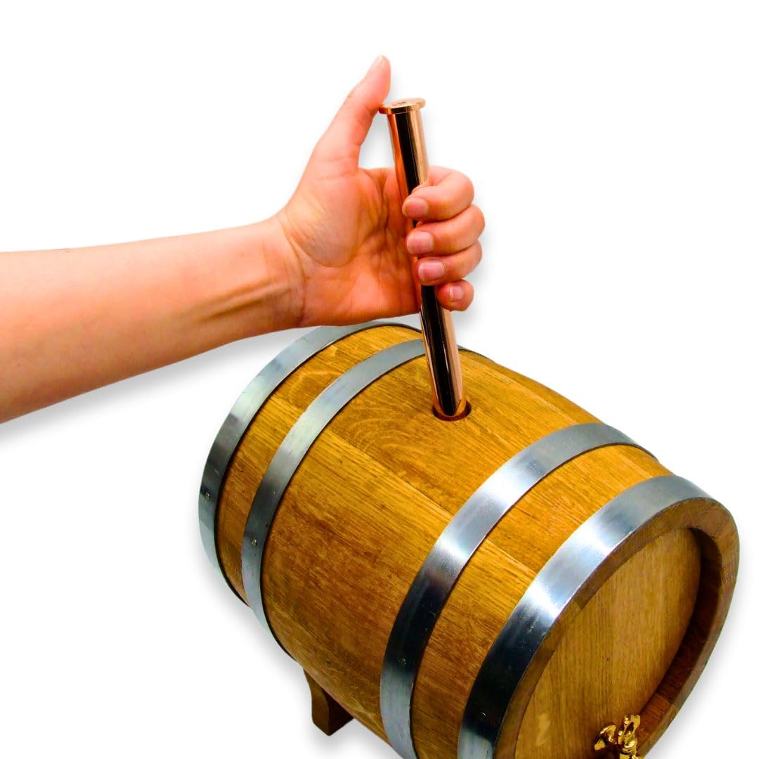 Whisky Thief y Valinch Pipeta de Cobre 20 cm Artesanal para Muestras de Whisky y Vino