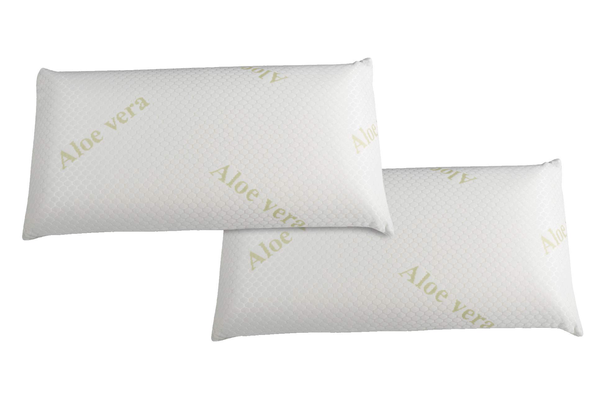 REAL CONFORT Almohada Viscoelastica Leonor Deluxe | Núcleo Indeformable | Doble Funda | Higiénica, Transpirable y antialérgica | Pack 2 Unidades de 75 cm