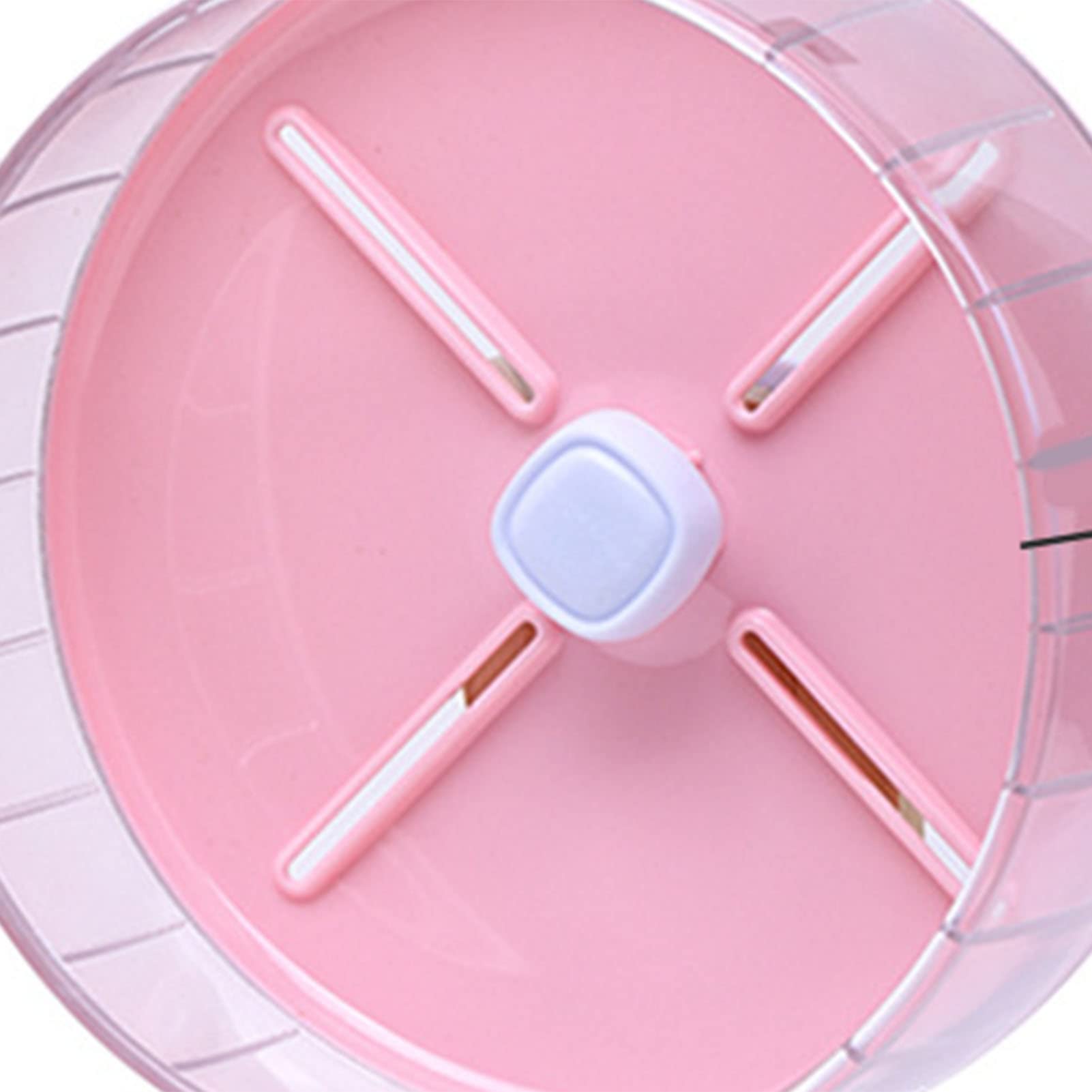 Ruota per Criceti, Antiscivolo, in Acrilico, Ampia, a Prova di, per Addestramento dei Criceti, Silenziosa, per Criceti Siriani, per Gabbia per Criceti (PINK)