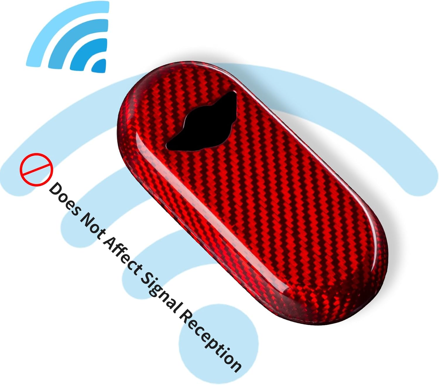 T-carbon Key Fob Cover Fits Mini Countryman S SE ALL4 F65 F66 2025 Keyless Accessoreis;Genuine Glass Fiber Key Case with Keychain Fits Mini Cooper S 2/4 Door U25 J05 Aceman Convertible 2025 RED