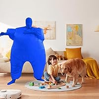 Vista 26 de traje inflable para adultos, ideal para disfraz de halloween y fiestas Morado