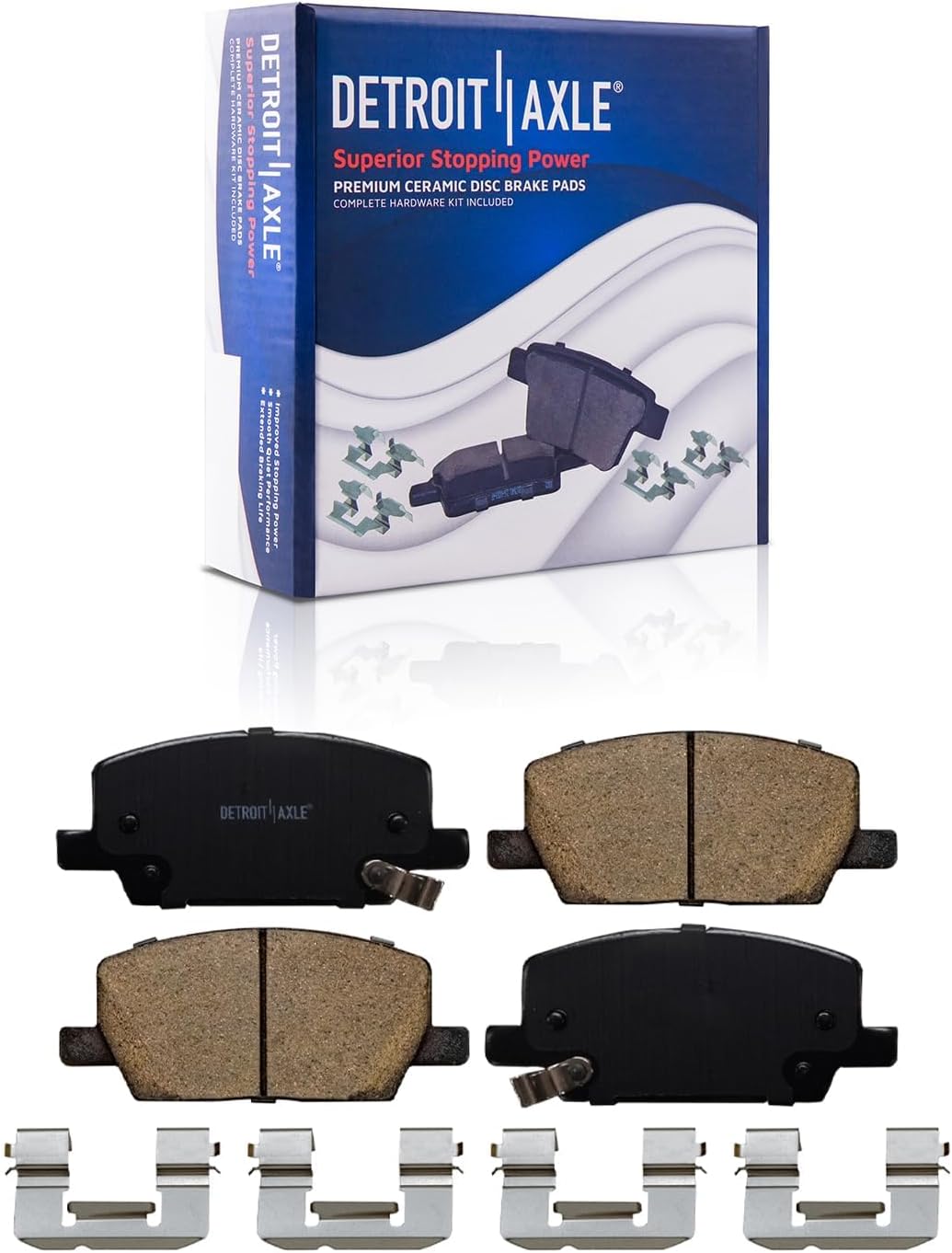 Detroit Axle - 4pc Front Brake Kit for 2018-2022 Chevrolet Trax Buick Encore, Disc Brake Rotors Ceramic Brakes Pads 2019 2020 2021 Replacement : 11.81" inch Rotors