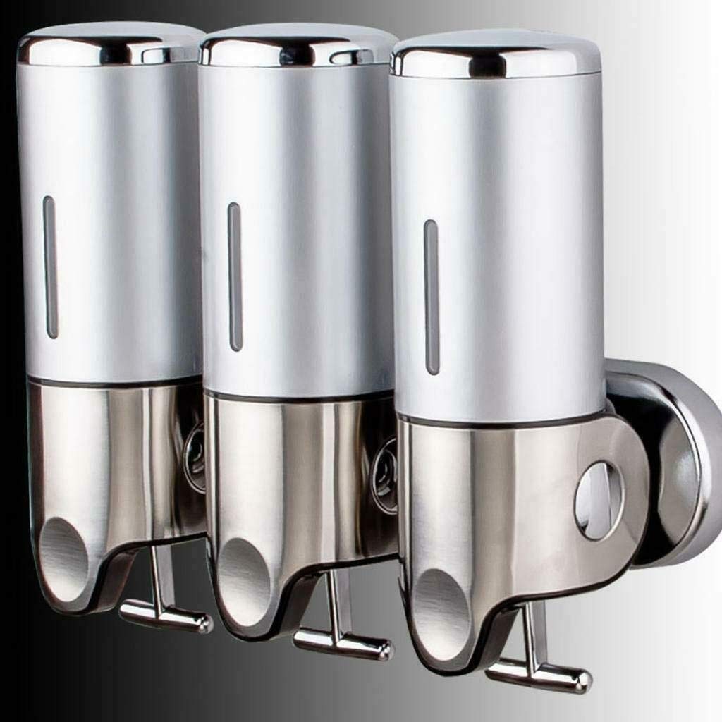 Amazon.com: 3 in1 Chamber Wall Triple Wall Mounted Shampoo Bathroom Dispenser Lotion Shower ...