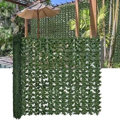 DOPGIB Artificial Ivy Privacy Fence Screen,140"x 60" (58.5 SQFT) UV-Anti Faux Hedge Fence and Fake Ivy Vine Leaf Wall Panels for Indoor&Outdoor Green Backdrop, Garden Greenery Decor