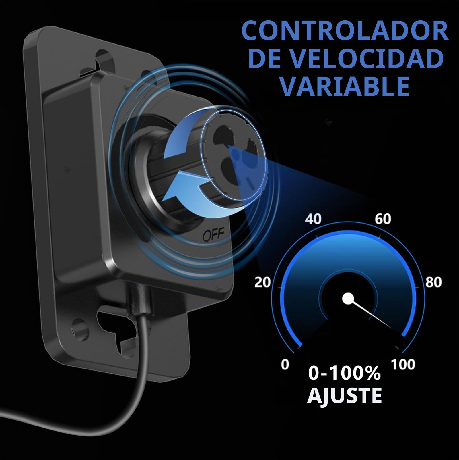 100 mm Ventilador Extractor en línea, Ventilación Extractor de aire de 6 W con controlador de velocidad Bodega húmeda, garajes, cultivo hidropónico tienda, cuarto de baño.