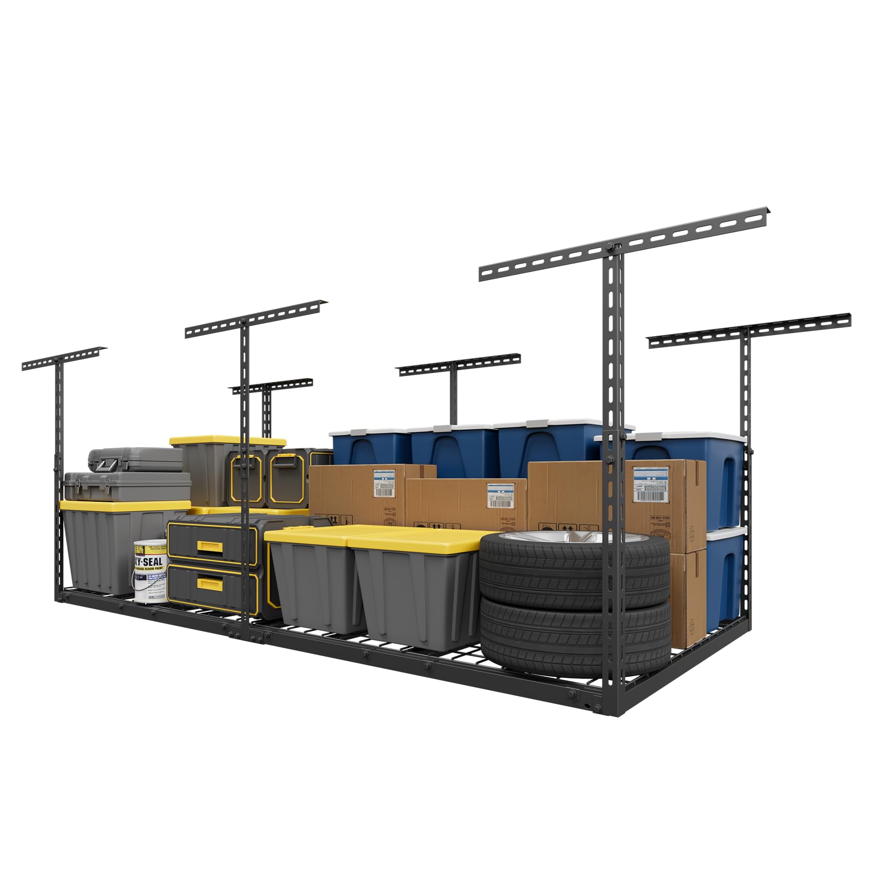 3X6FT Overhead Garage Storage Rack 450LBS Capacity, 26"-40" Height Adjust
