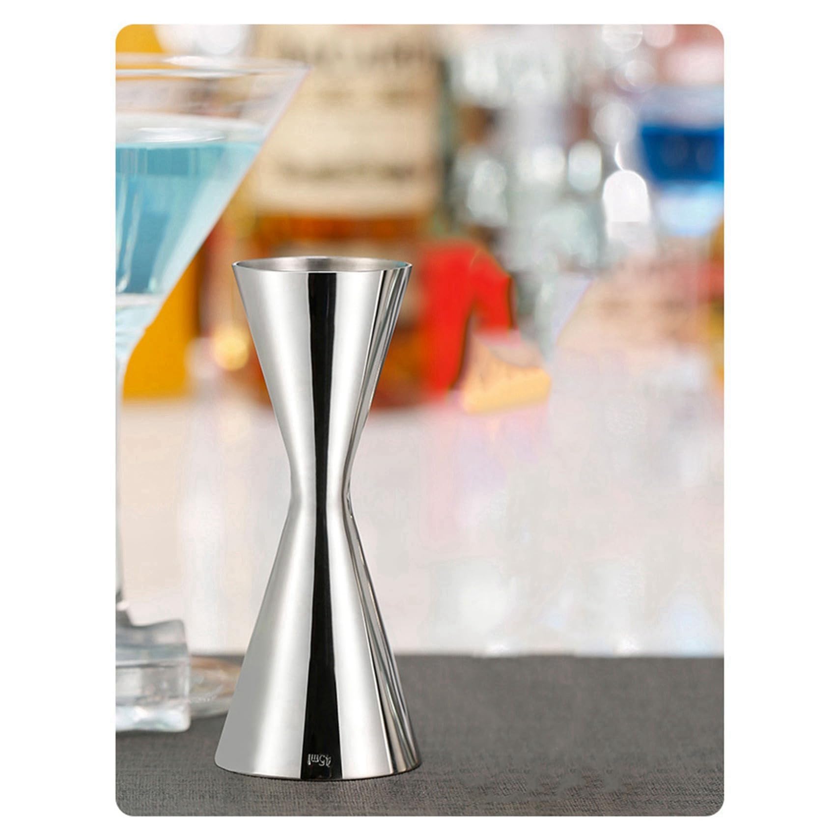 6X Vaso de Medida de Acero Inoxidable de Doble Cabezal para Bar Fiesta Coctelera Medida de Vino 45Ml