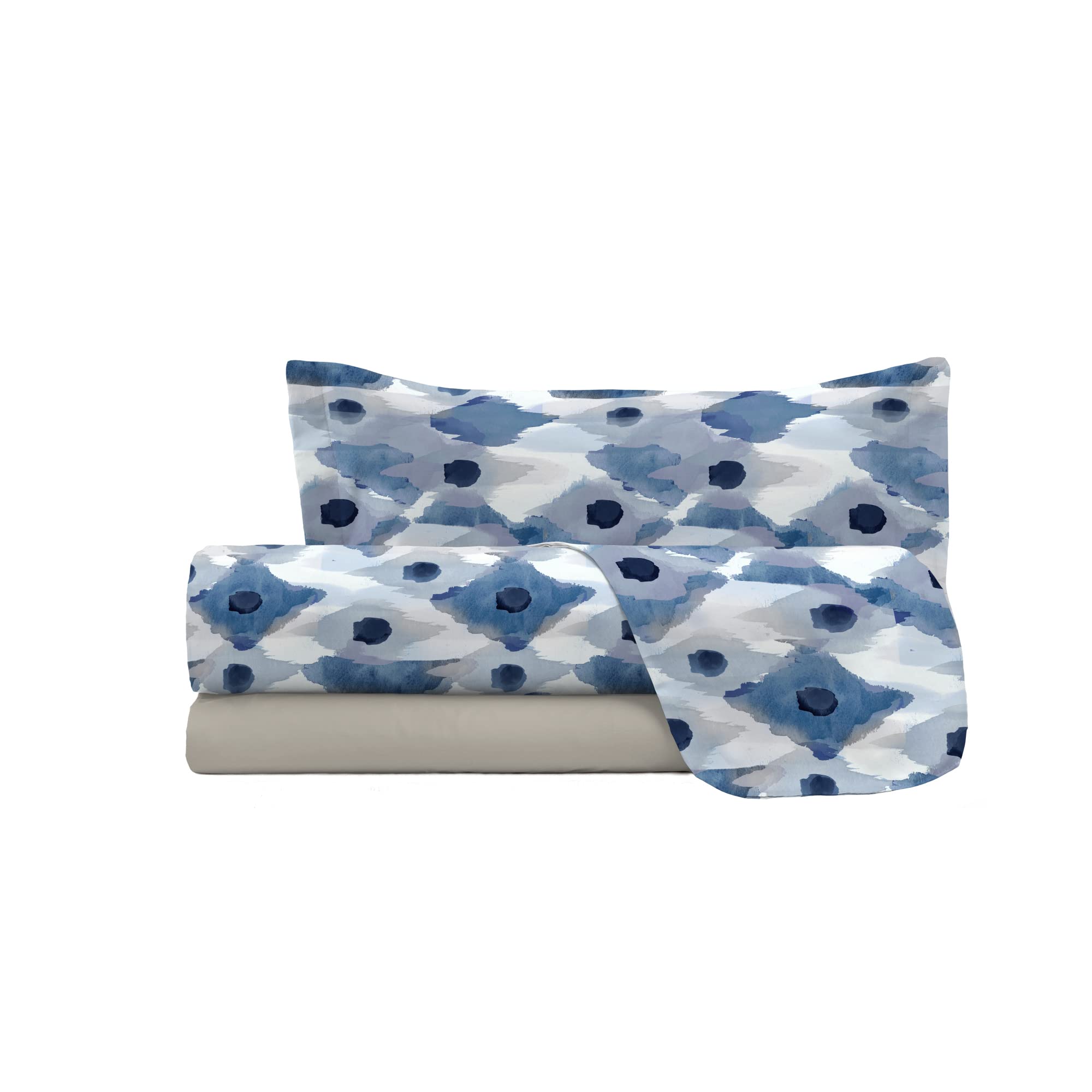 Calypso Fashion Bed Sheet Set, Made in Italy, Soft Microfibre Bed Set, Fitted Sheet - Image 3