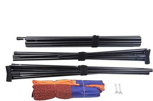 Miniatura 7 de Red de tenis de voleibol portátil de 20 pies, altura ajustable, juego de red de bádminton para deportes al aire libre con bolsa de transporte y