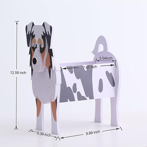 Miniatura 4 de Regalos de pastor australiano, decoración de pastor australiano para cumpleaños o Navidad, maceta de perro pastor australiano para jardín al aire