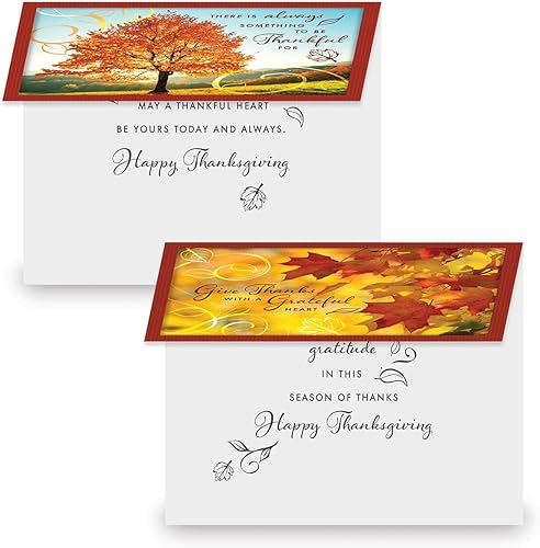 Miniatura 3 de Current Juego de 8 tarjetas de felicitación de belleza otoñal de Acción de Gracias, juego de 8 tarjetas grandes de 5 x 7 pulgadas, paquete variado