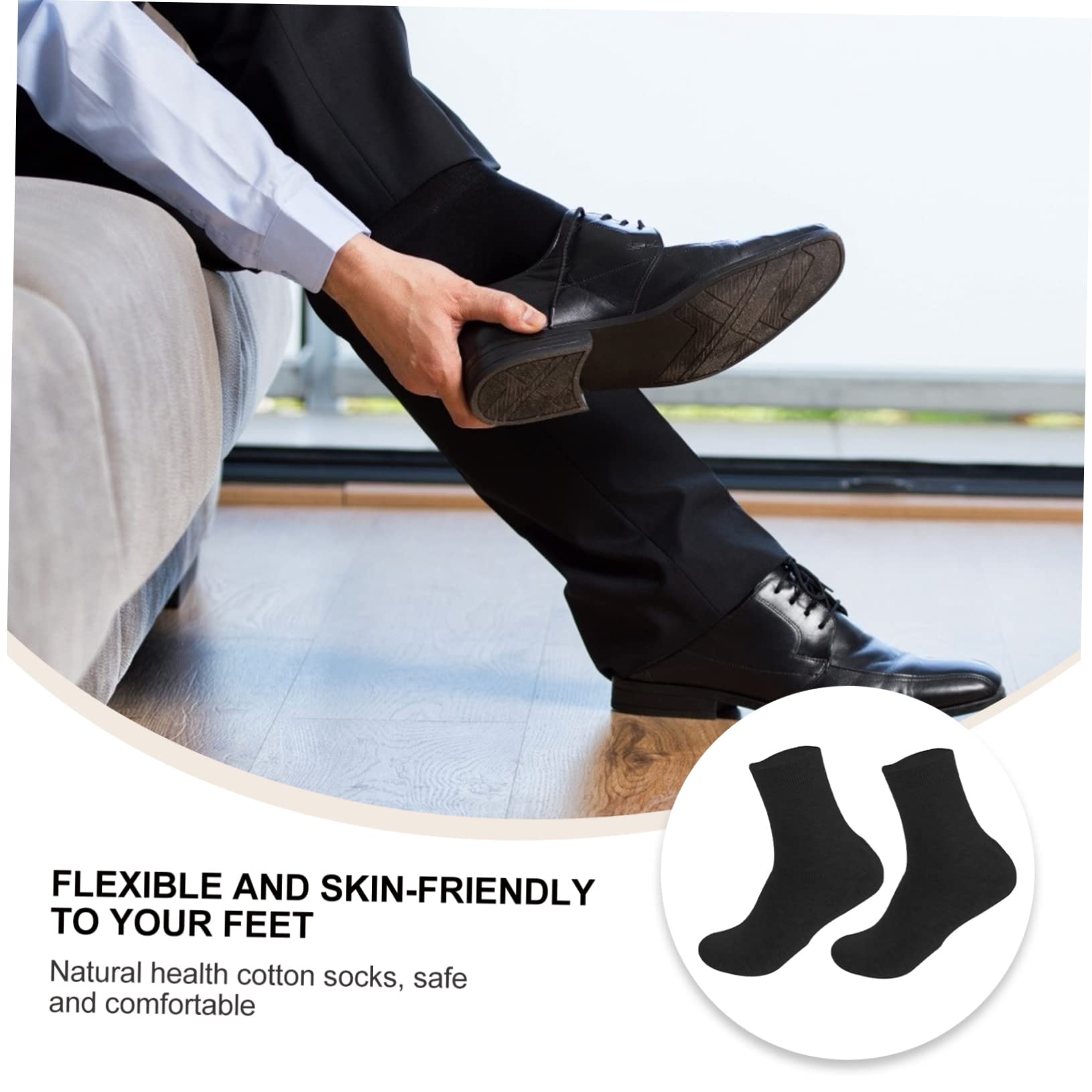 Mikinona Socks for Men Moisturizing Relief Dry Feet Treatment Moisture Wicking Cotton Socks Foot Care