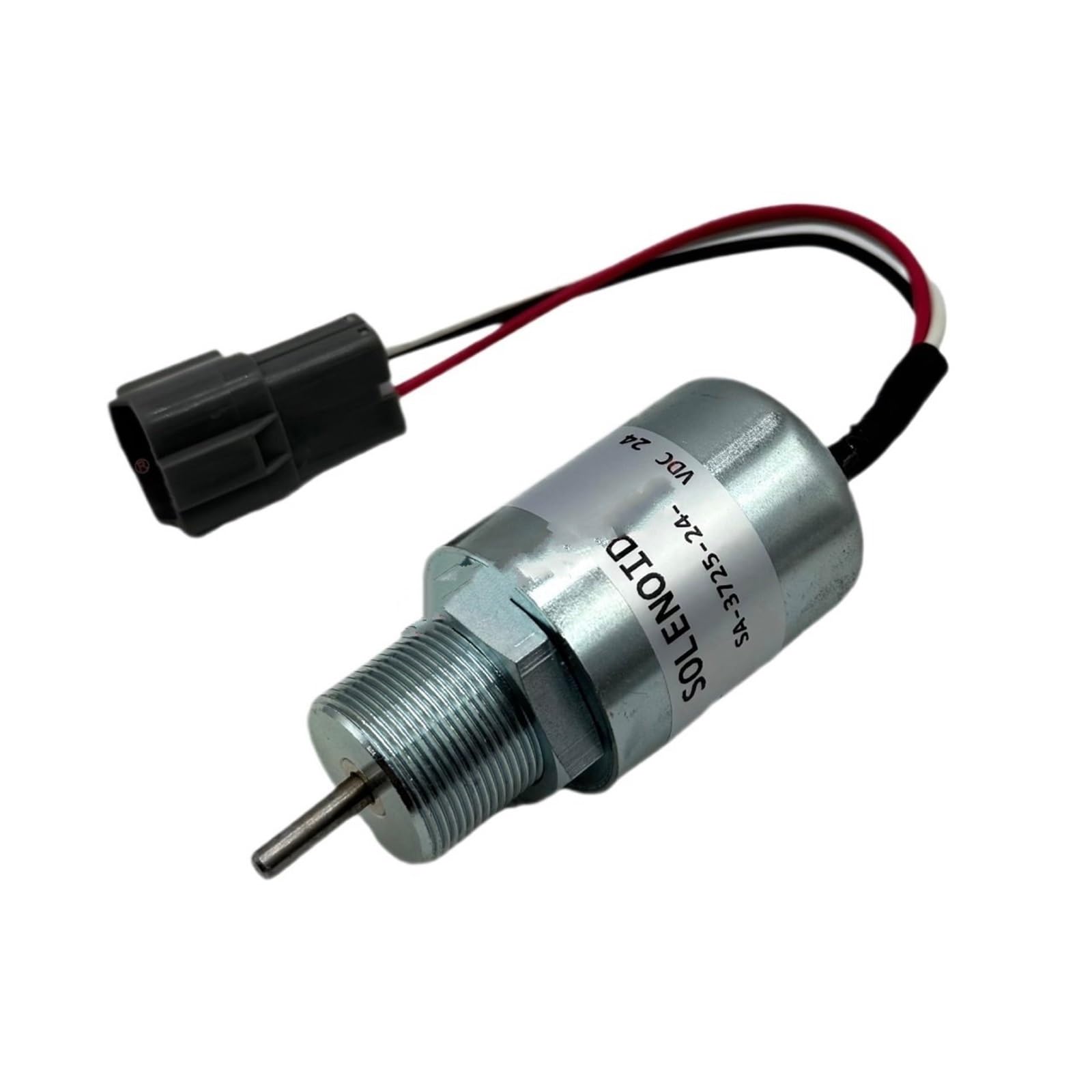 Solenoide de corte de combustible Solenoide de control del acelerador de 24 V, válvula solenoide de corte de combustible SA-3725-24, compatible con motores M/T/SUB/SH/L