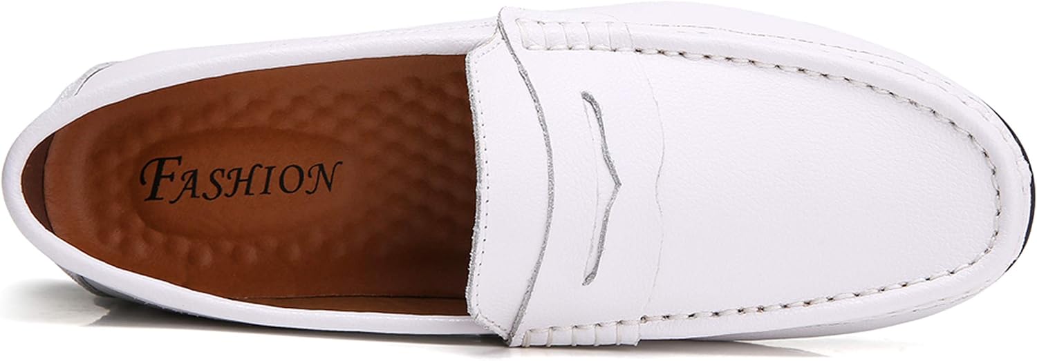TSIODFO Mens Slip On Loafers Suede Cow Leather Comfortable Driving Shoes