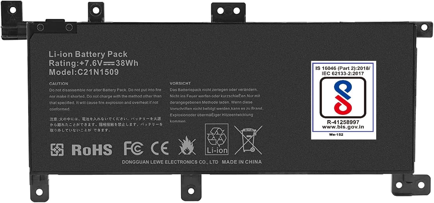 Wefly C21N1509 Laptop Battery Compatible for ASUS Vivobook R558U R558UA