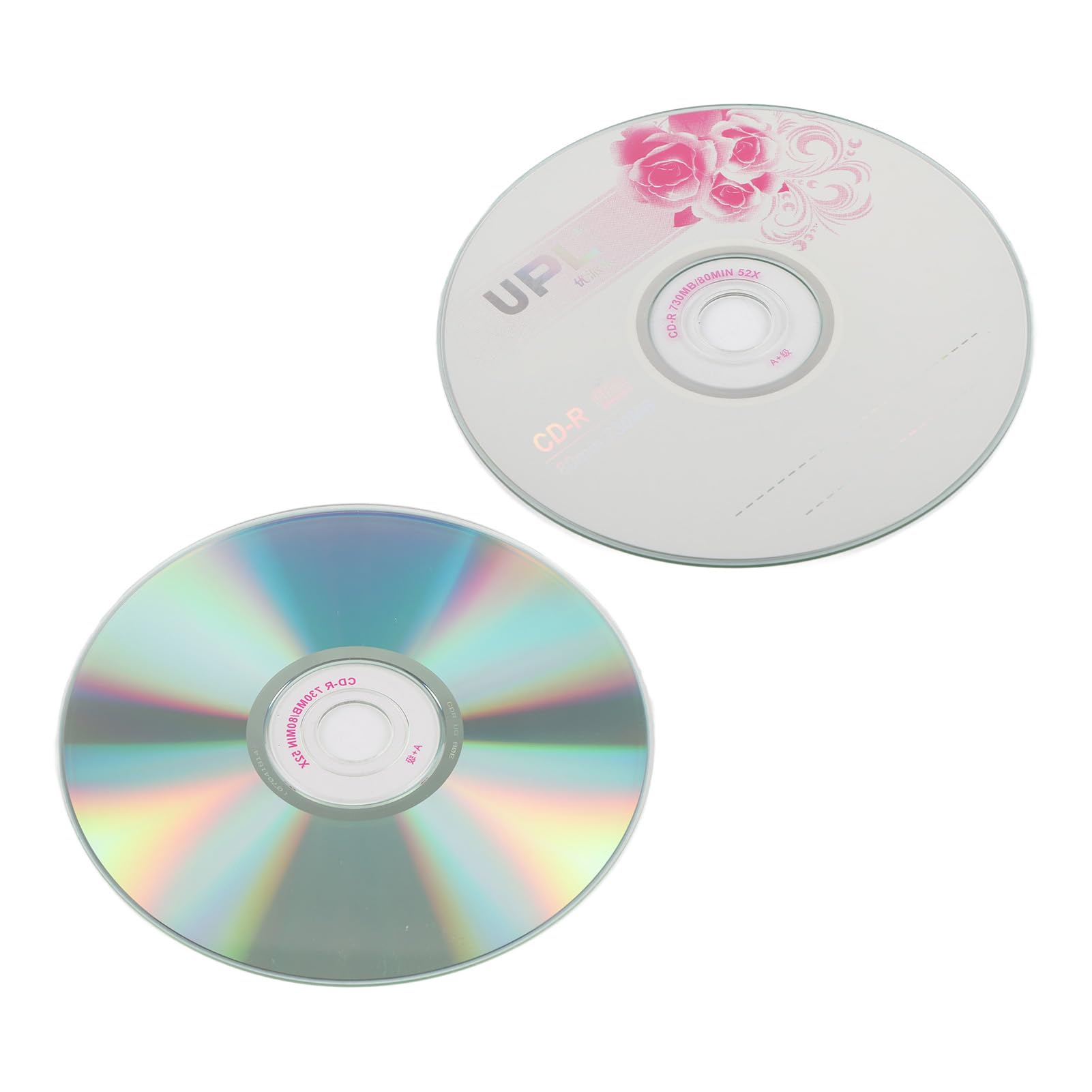 Wakects CD R Vierge de 730 Mo, Disques Enregistrables 52X, Supports Enregistrables, CD Vierges pour Le Stockage D'images Numériques, de Données Musicales (50 pièces)