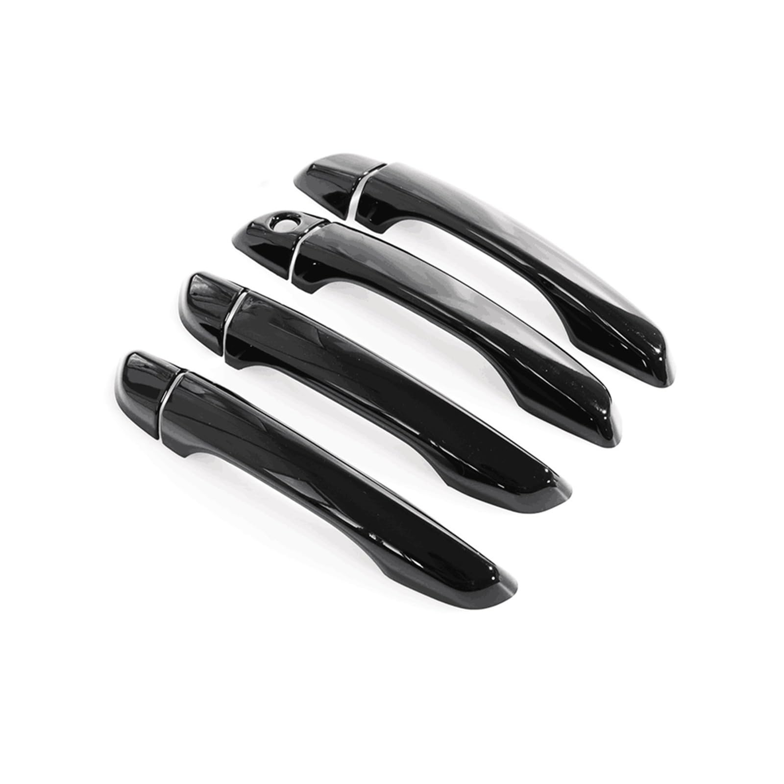 Drezzo No Sensors 2 Car Exterior Door Handle For Peugeot 3008 2017-2022 Glossy Black Chrome Car Door Handle Cover Trim Sticker(No Sensors 2)