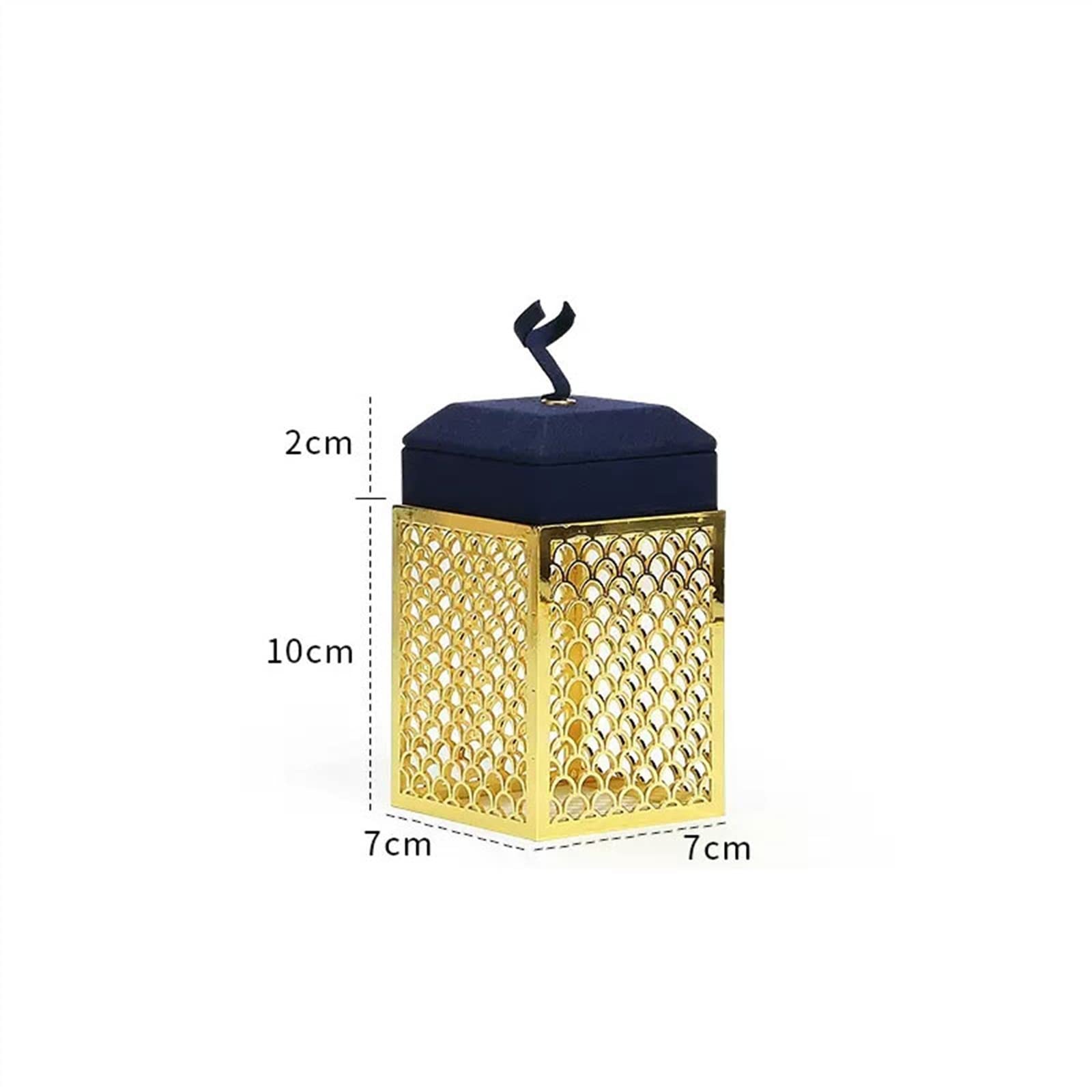 LNNSHX Schmuck-Organizer-Ständer, blau, Schmuck-Ring-Ständer, Halter, Display, Schmuck-Organizer, Halskette, Schmuck, Büste, Anhänger, Ohrring, Armband, Halter für Frauen und Mädchen, goldene Basis,
